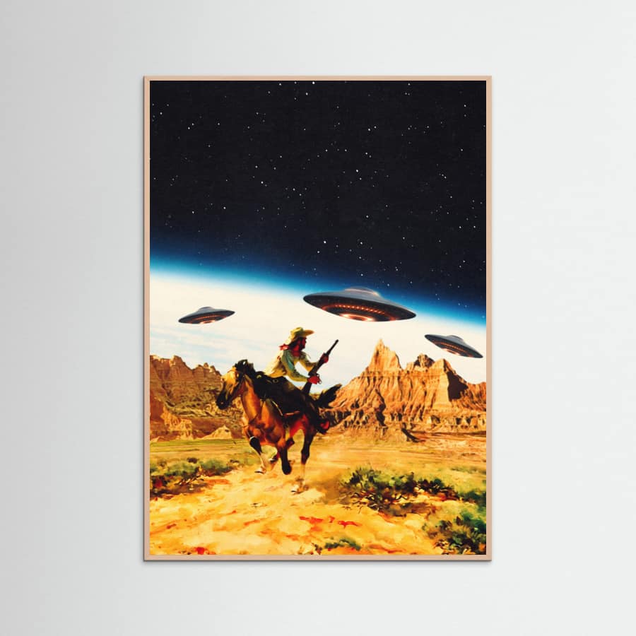 Póster UFO Space Chase – póster e impresión artística