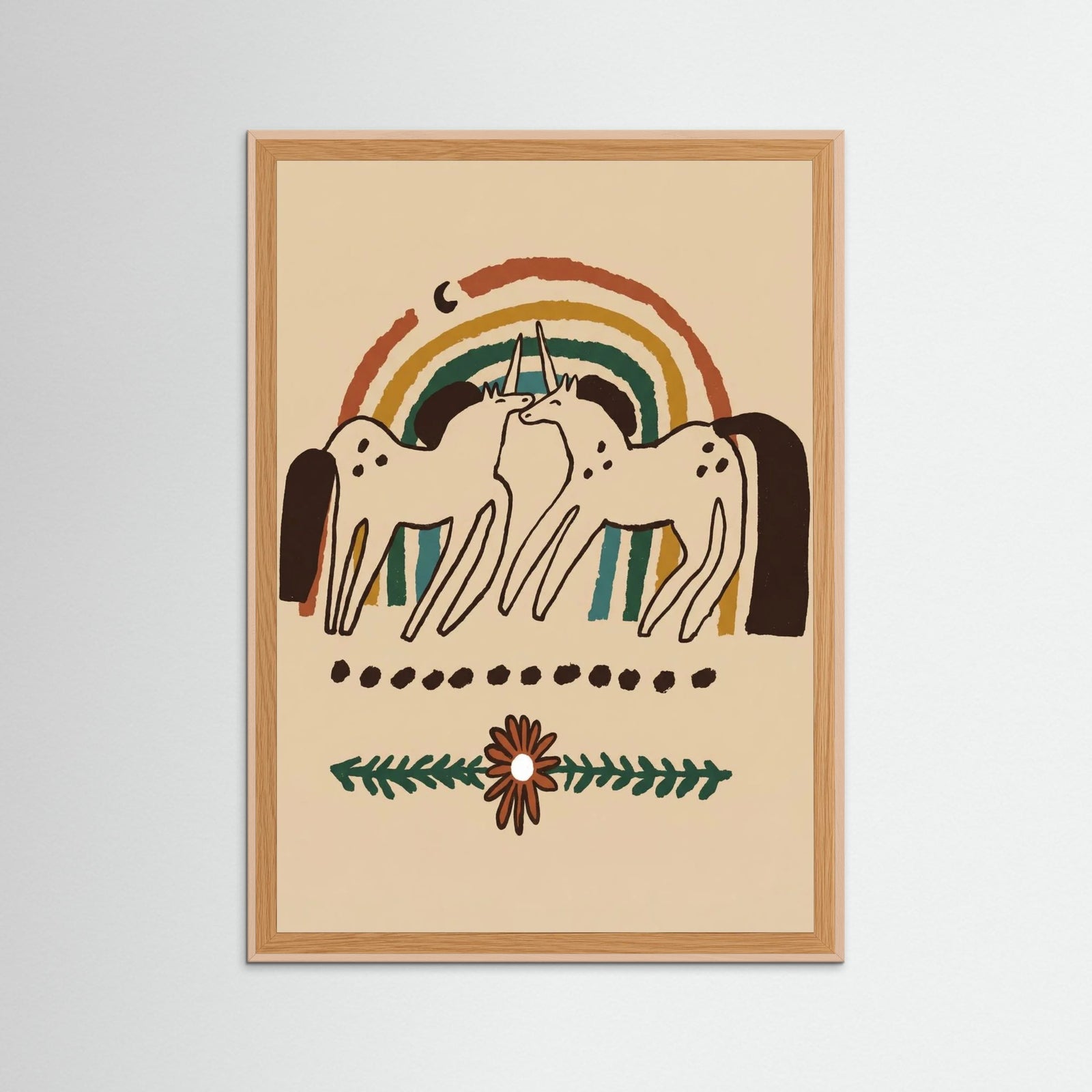 Rose Wood Unicorn Rainbow Bond