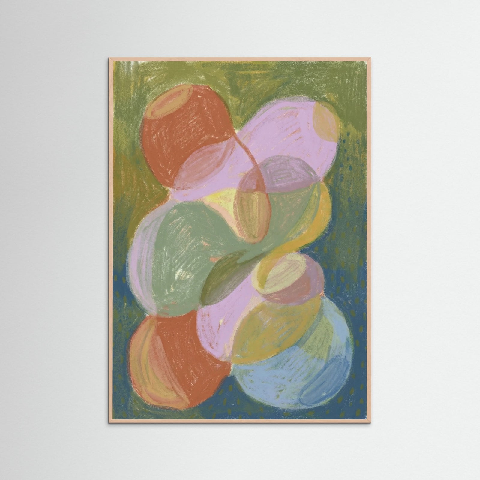 Rose Wood Vibrant Abstract Forms