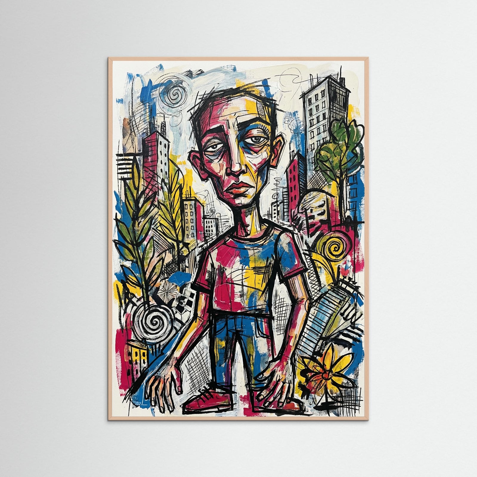 Rose Wood Vibrant Figurative Mosaic