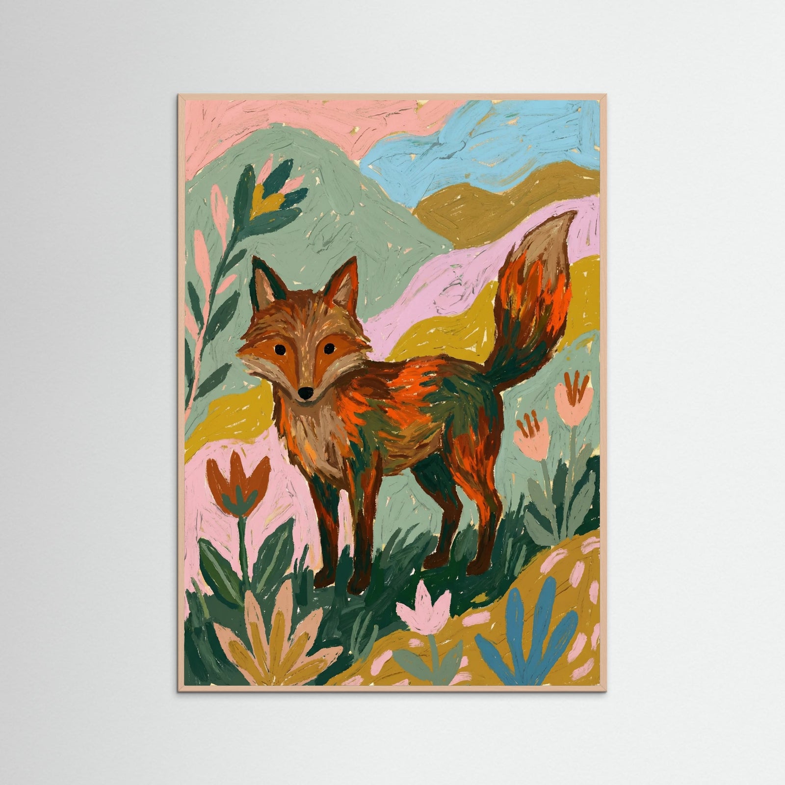 Rose Wood Vibrant Winged Figure