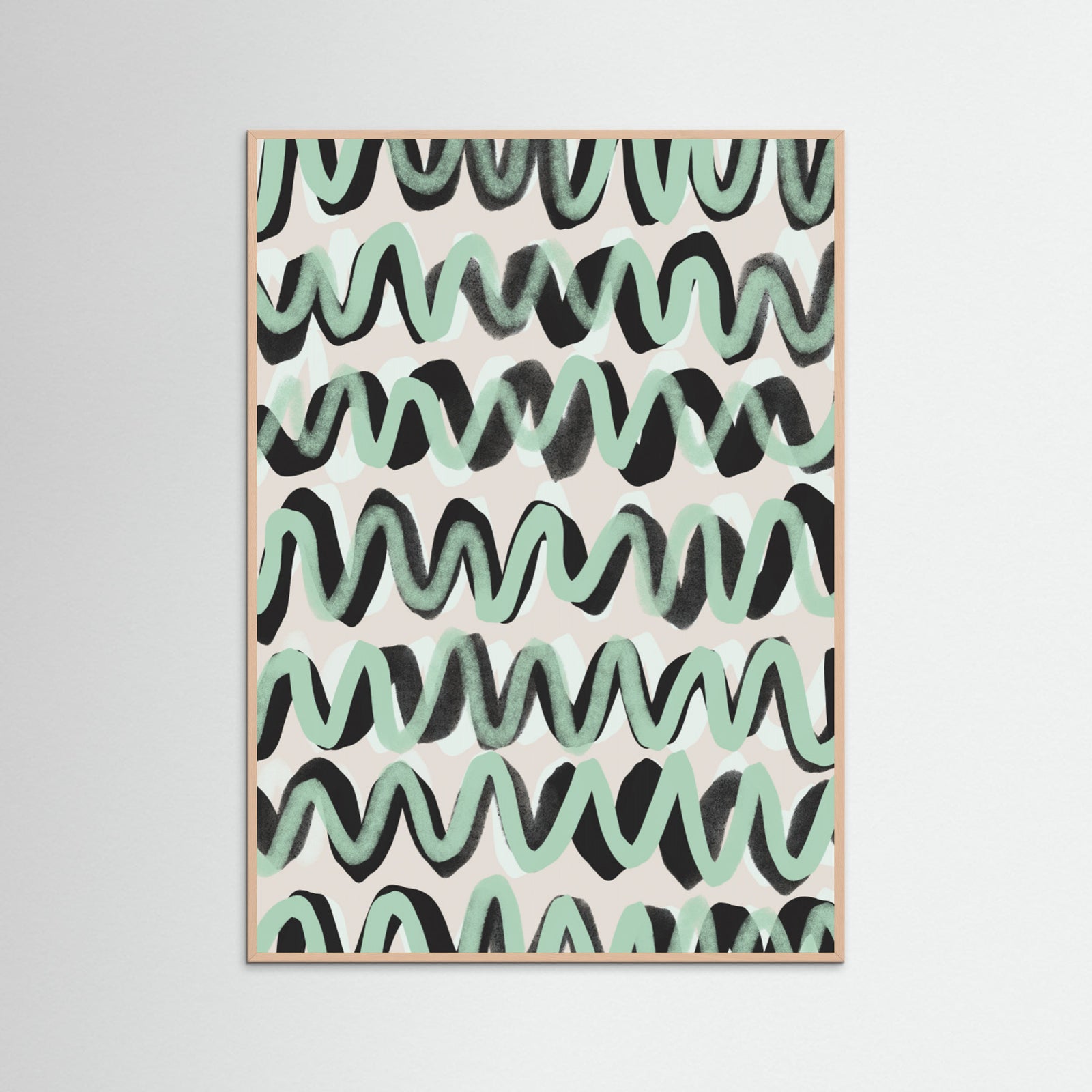 Rose Wood Wave Motion Rhythm Poster