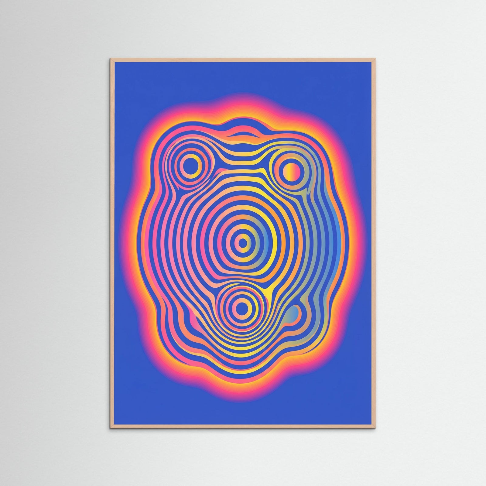 Rose Wood Wavy Checkers Bloom