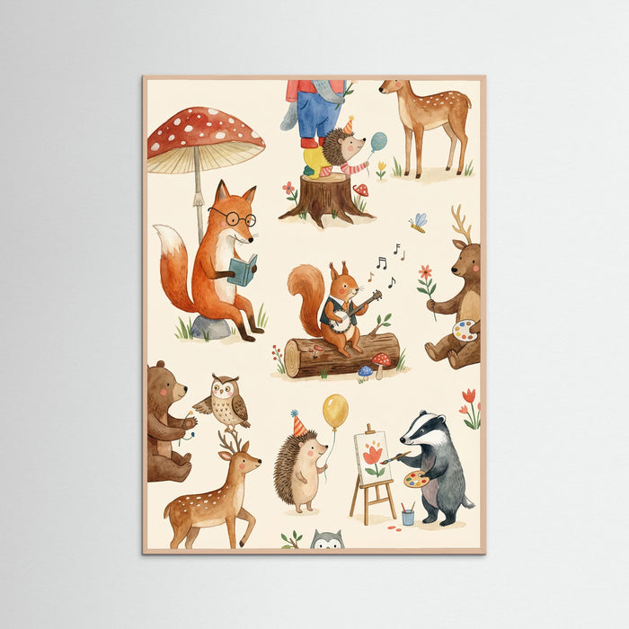Rose Wood Whimsical Alphabet Beige