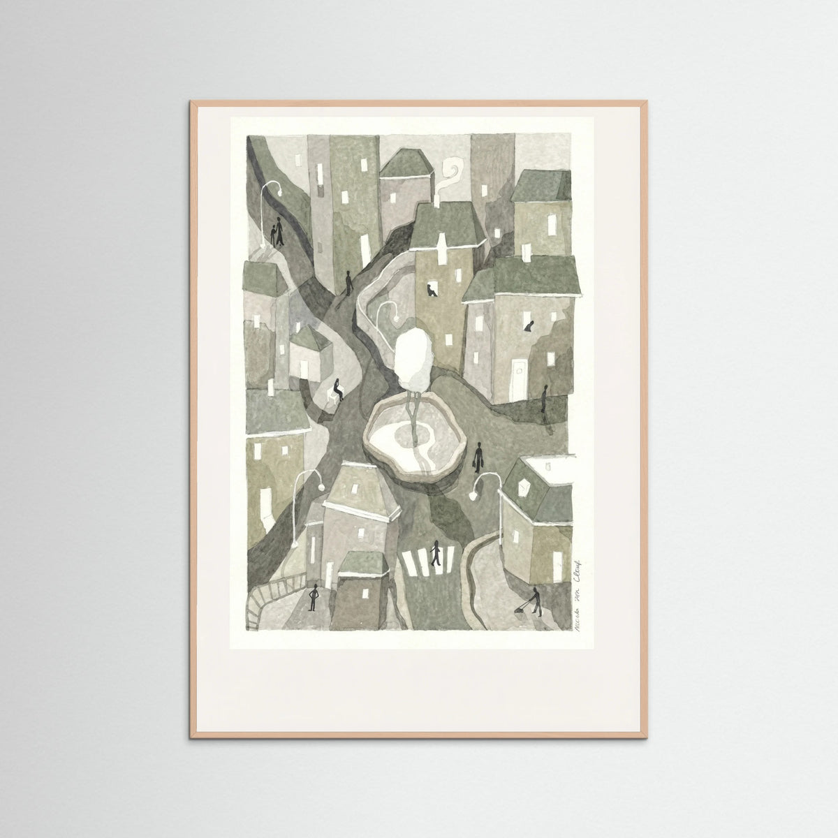 Rose Wood Winding Cityscape