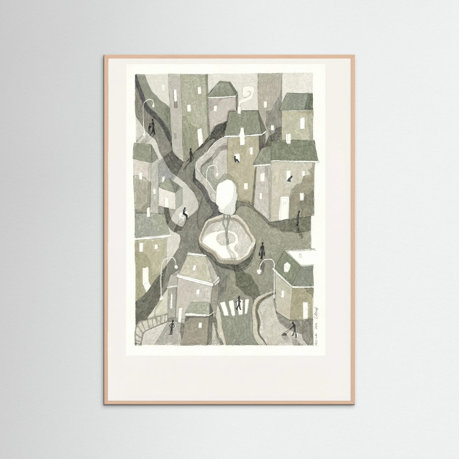 Rose Wood Winding Cityscape