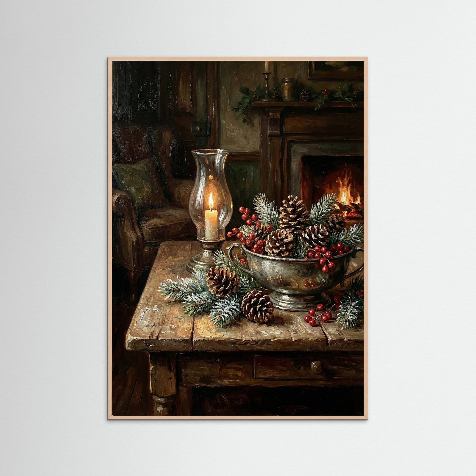 Rose Wood Winter Window Glow