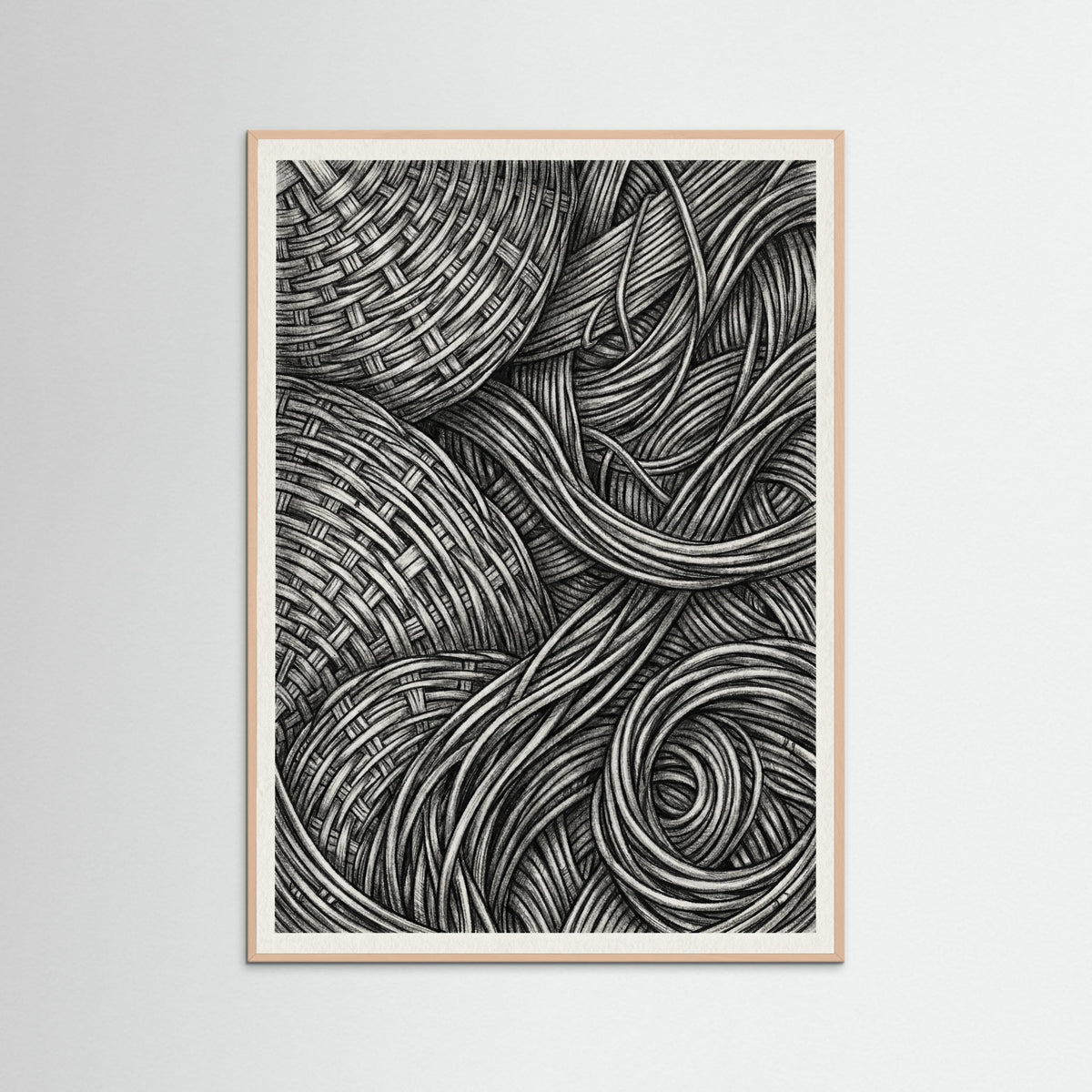 Rose Wood Woven Folds