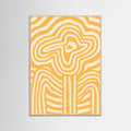Rose Wood Yellow Striped Flower Poster