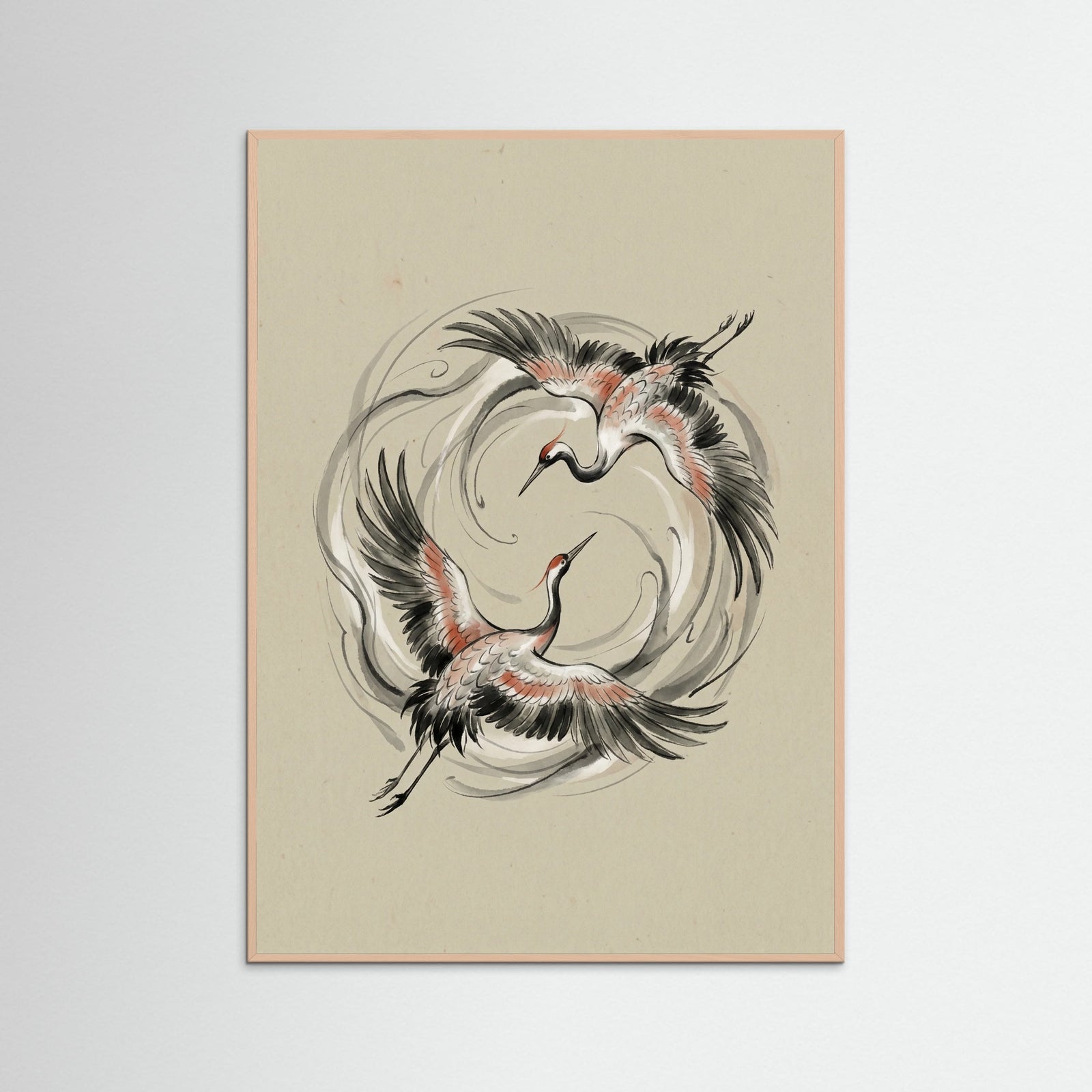 Rose Wood Yin Yang Koi