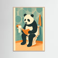 Rose Wood panda On Toilet