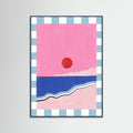 Teal Wood Abstract Composition No. 45 Poster