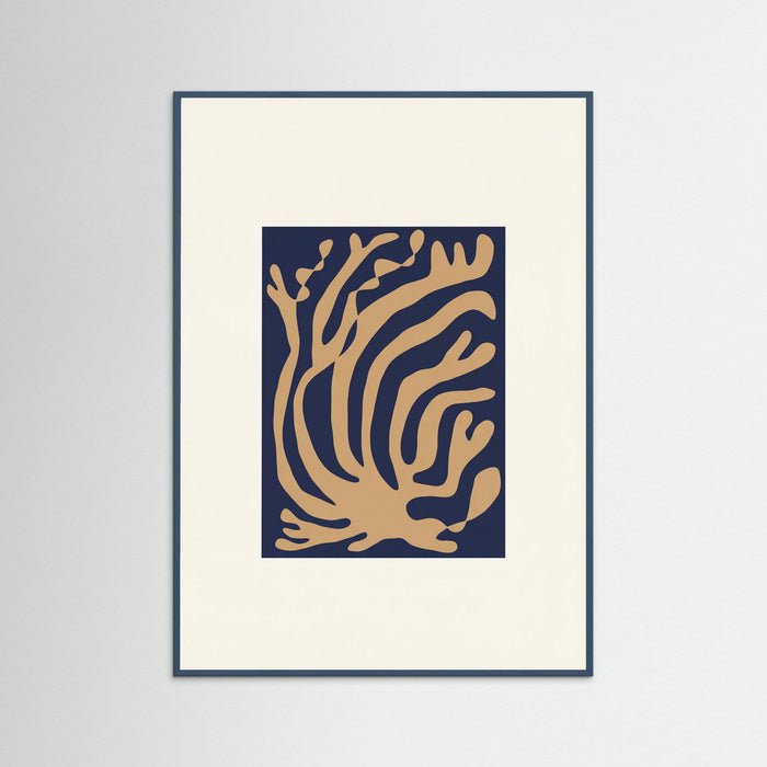 Teal Wood Abstract Anemone