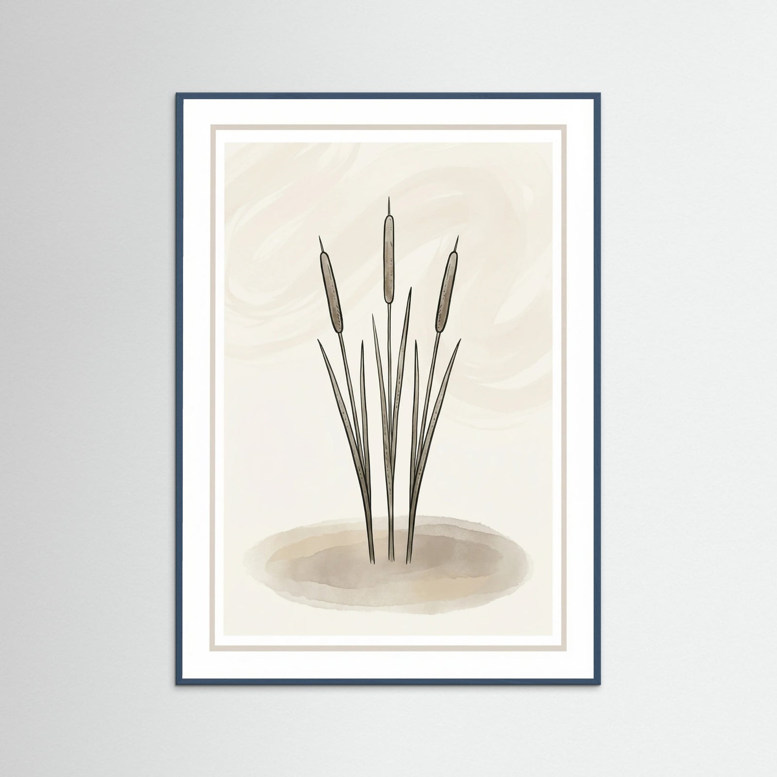 Teal Wood Abstract Baobab