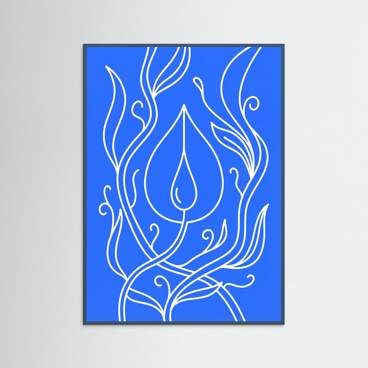 Teal Wood Abstract Bloom