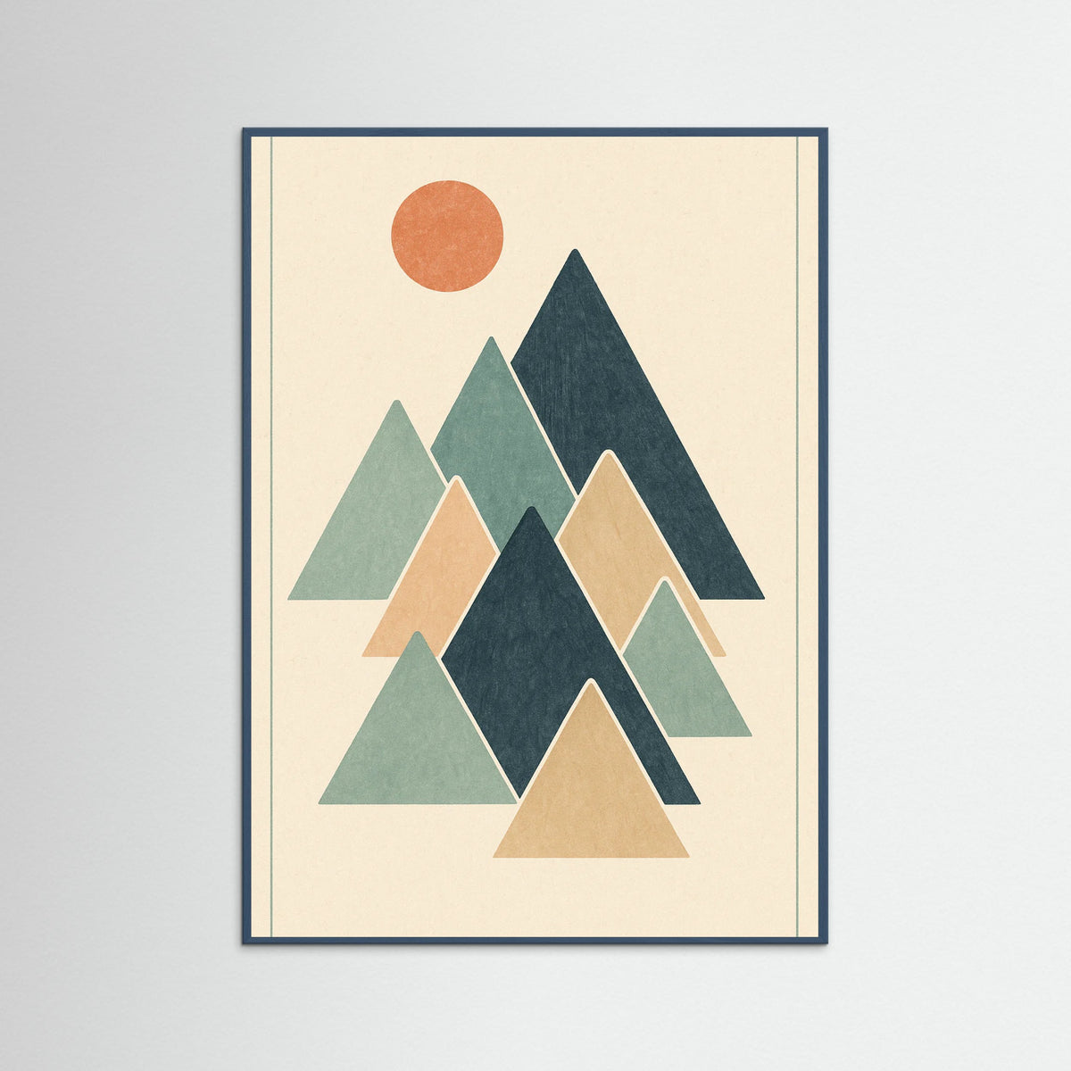 Teal Wood Abstract Blue Shape