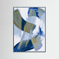 Teal Wood Abstract Brush Strokes 13 Poster