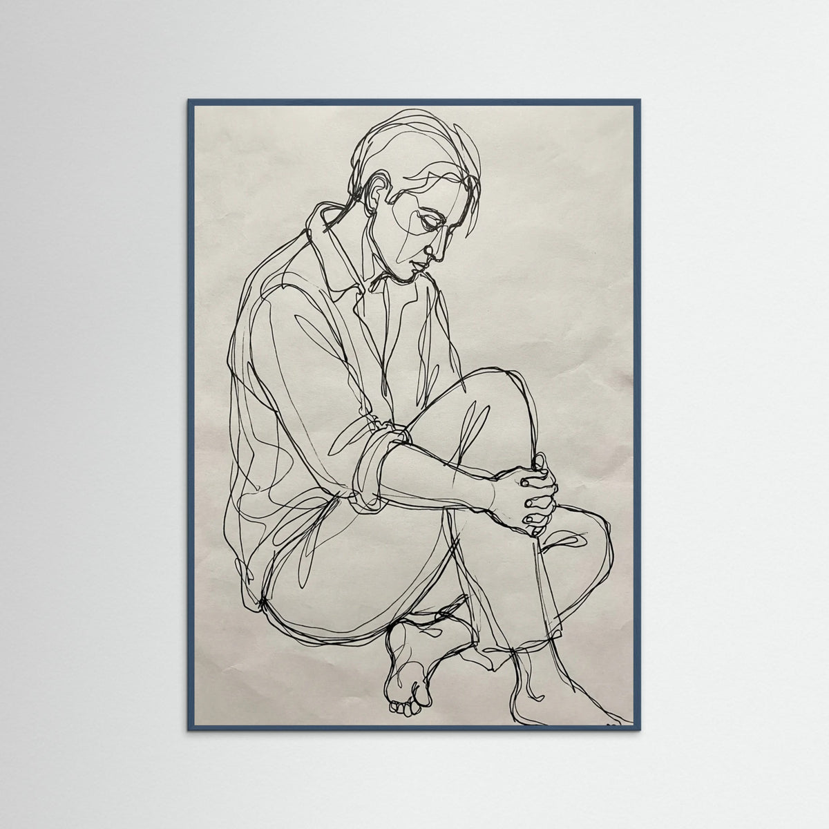 Teal Wood Abstract Contour