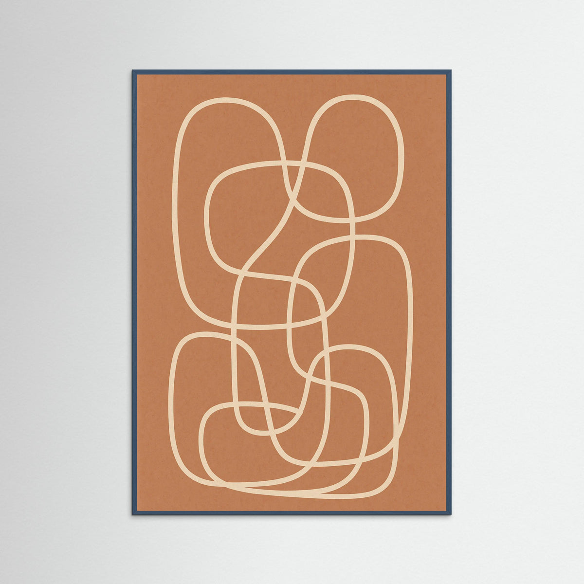 Teal Wood Abstract Contours