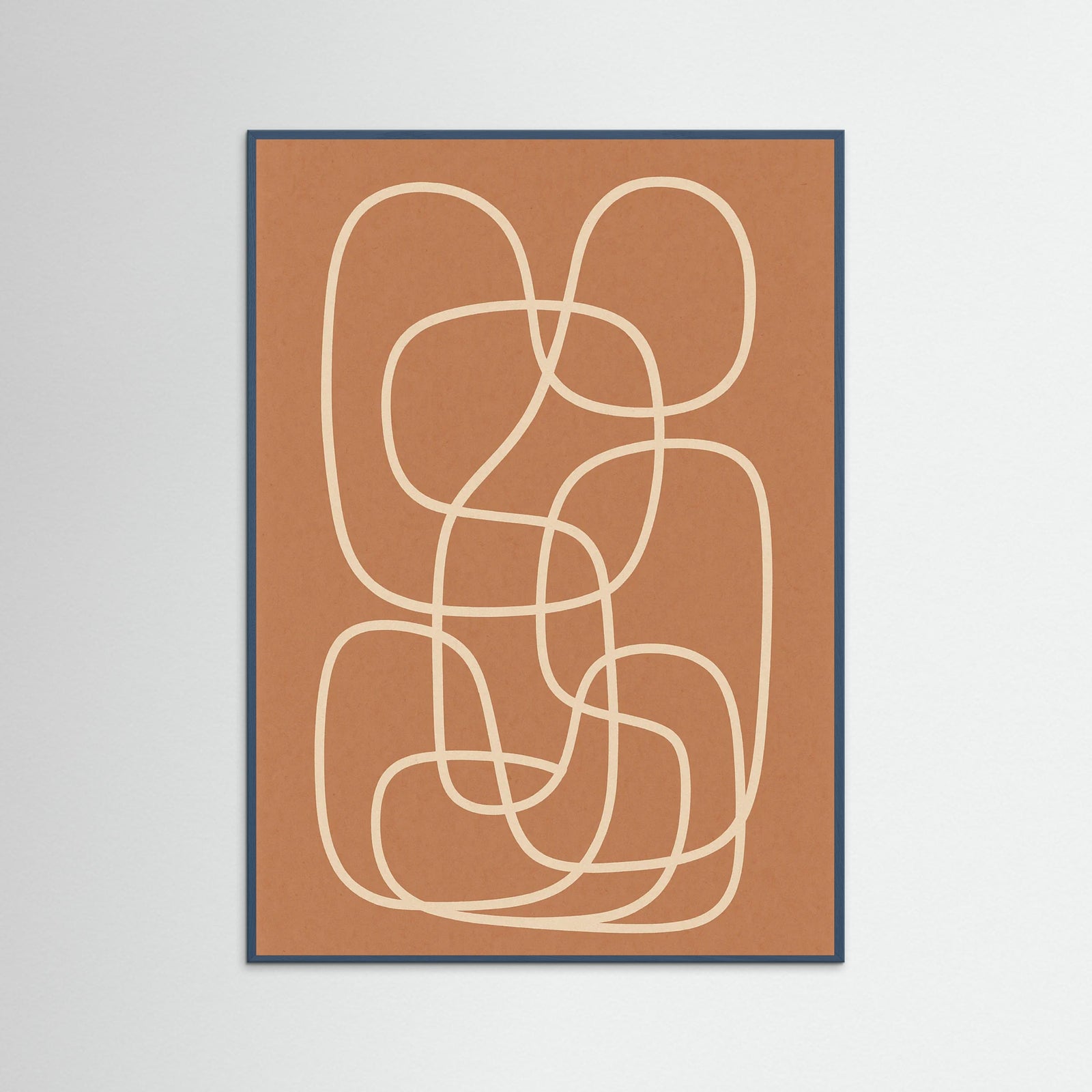 Teal Wood Abstract Contours