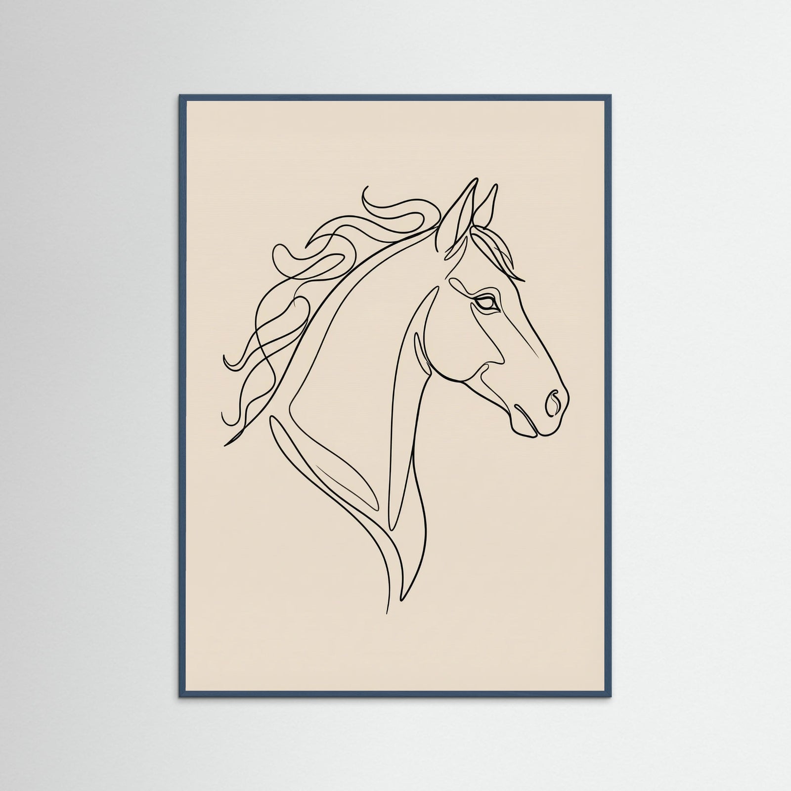 Teal Wood Abstract Curly Portrait