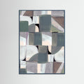 Teal Wood Abstract Desaturate No3 Poster