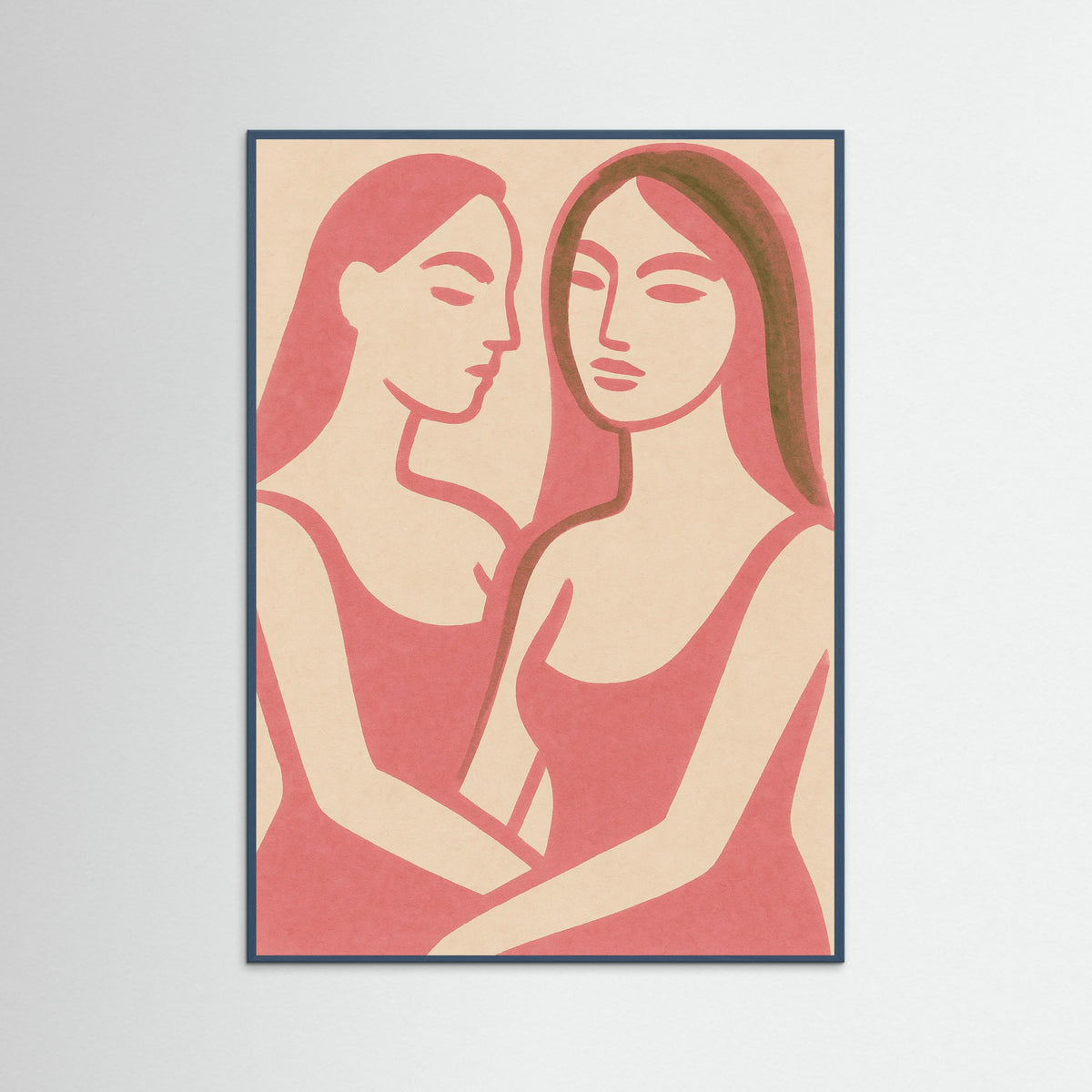 Teal Wood Abstract Face