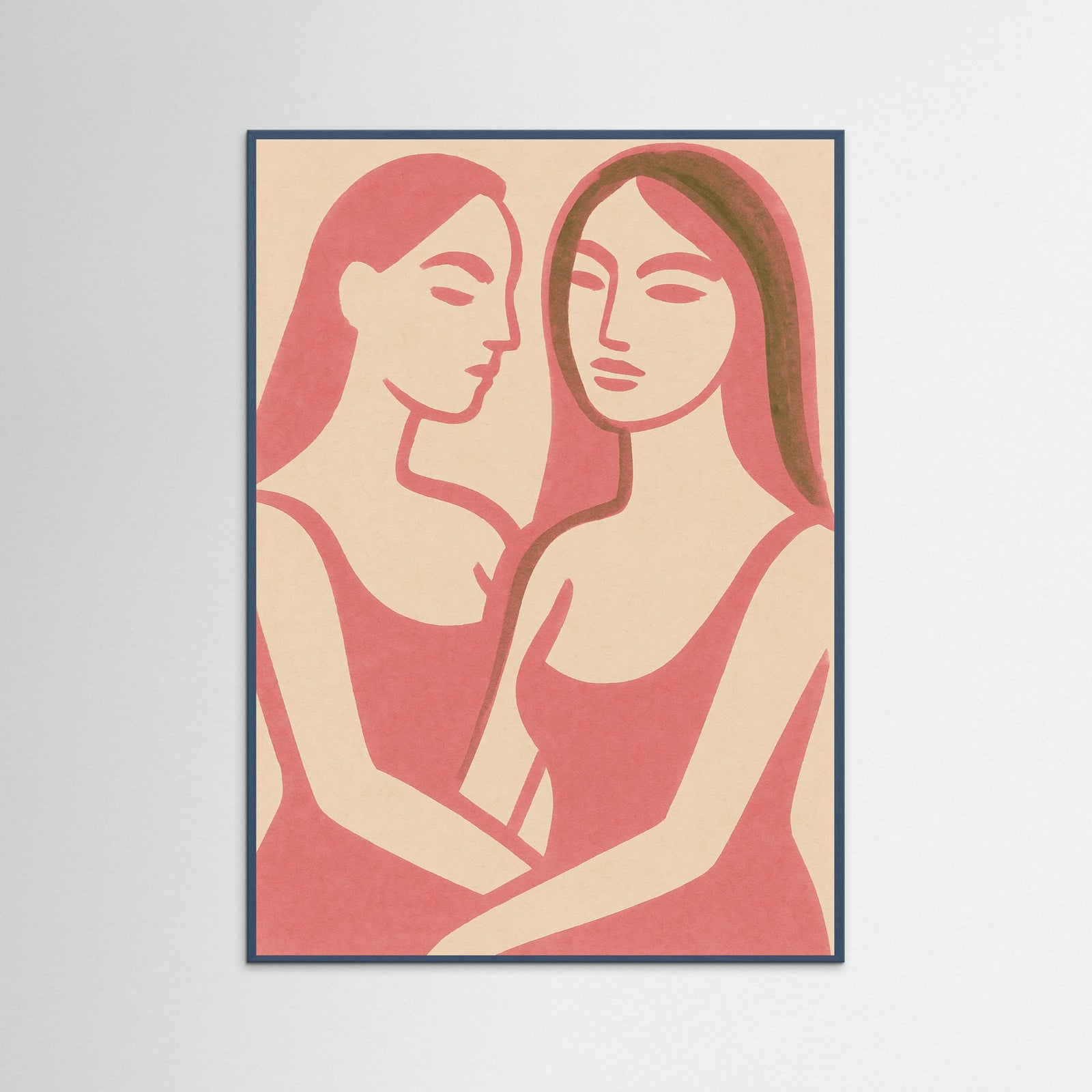 Teal Wood Abstract Face