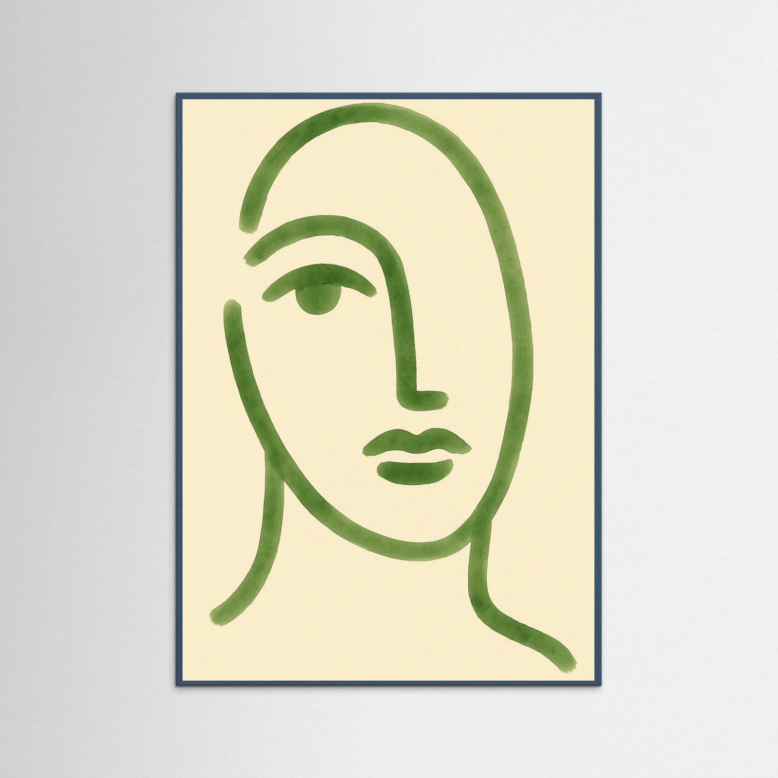 Teal Wood Abstract Faces