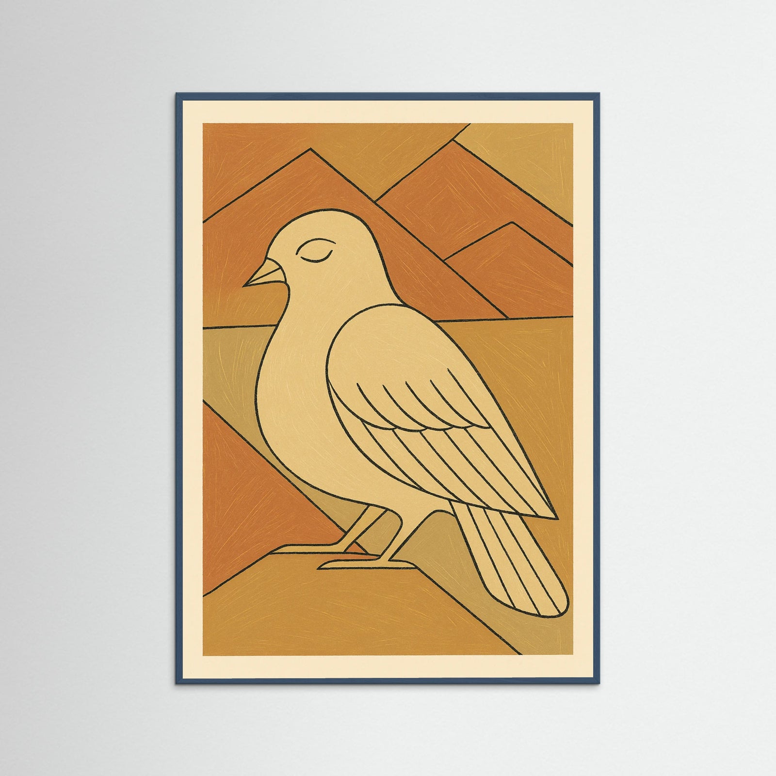 Teal Wood Abstract Figure