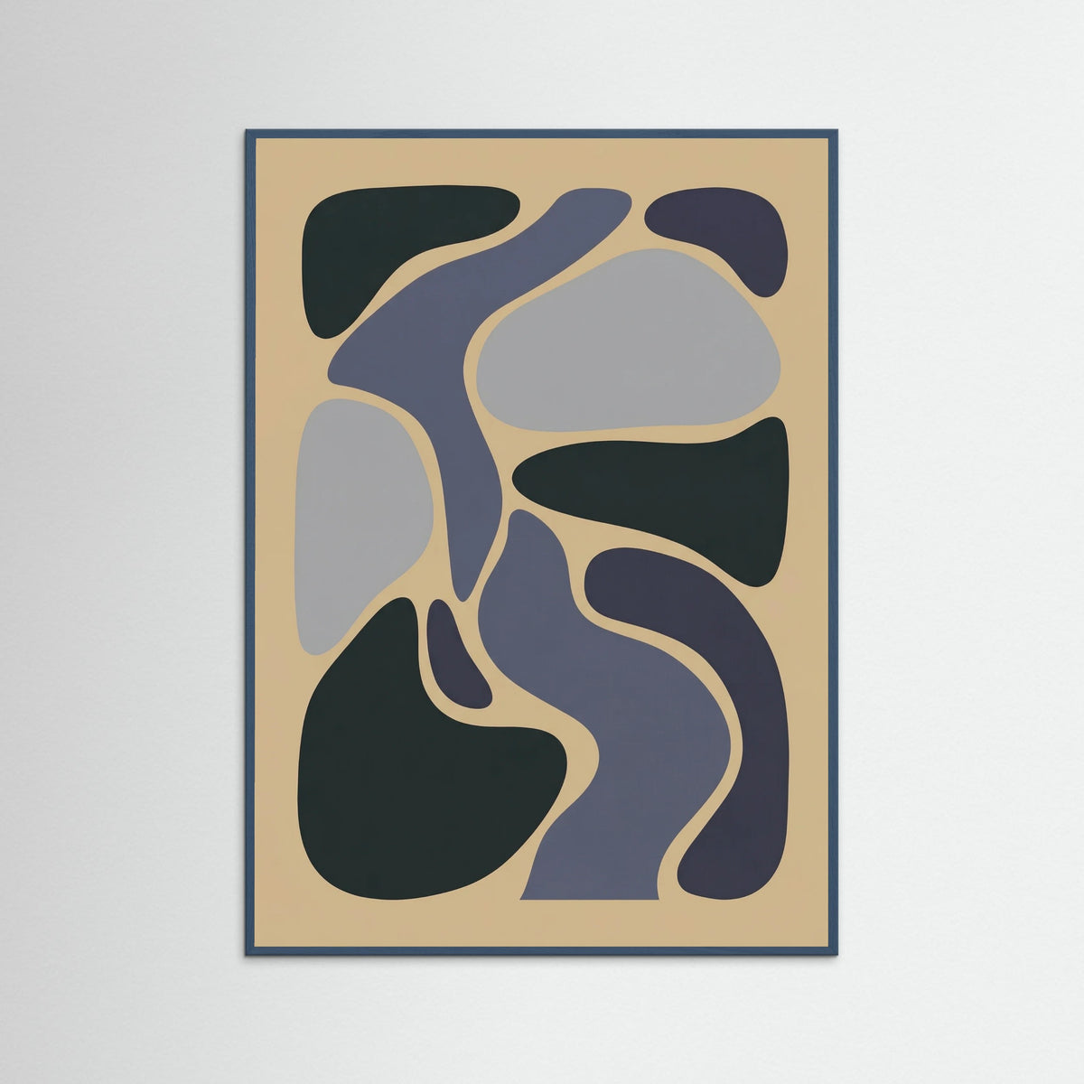 Teal Wood Abstract Foliage Study