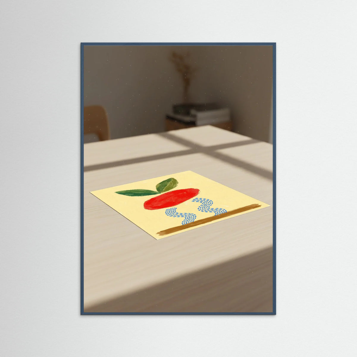 Teal Wood Abstract Fruity Swirl