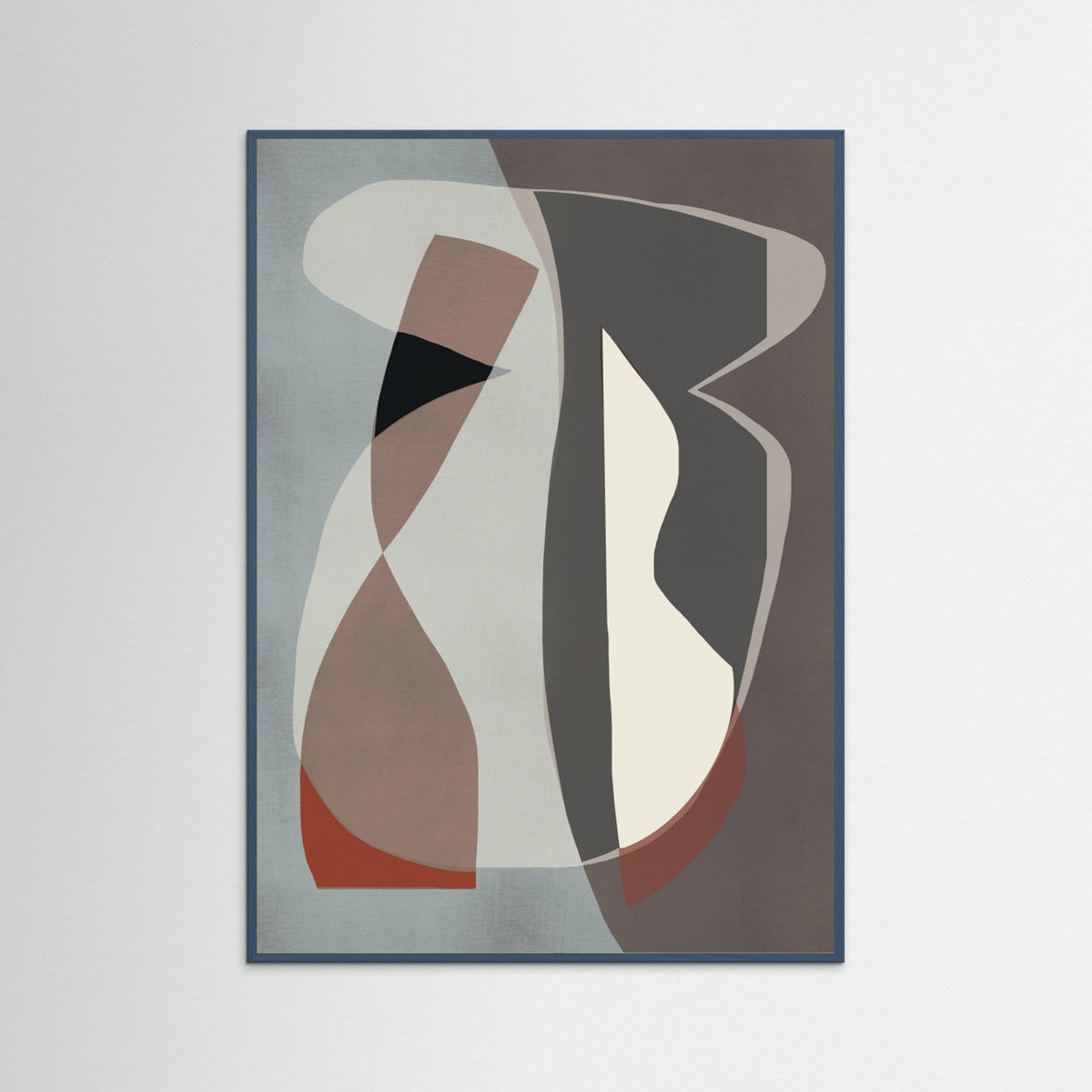 Teal Wood Abstract Neutral Color Cut Out Poster
