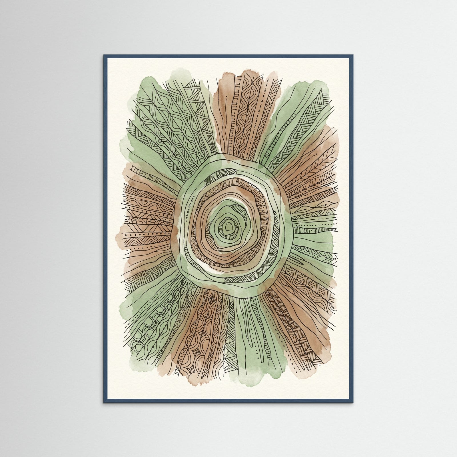 Teal Wood Abstract Pattern Bands