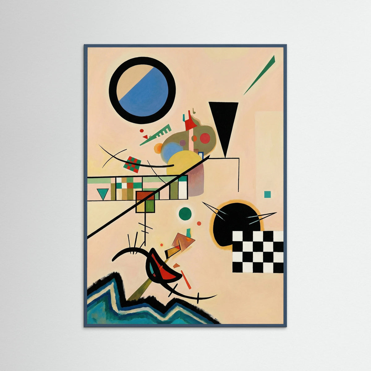 Teal Wood Abstract Rhythm