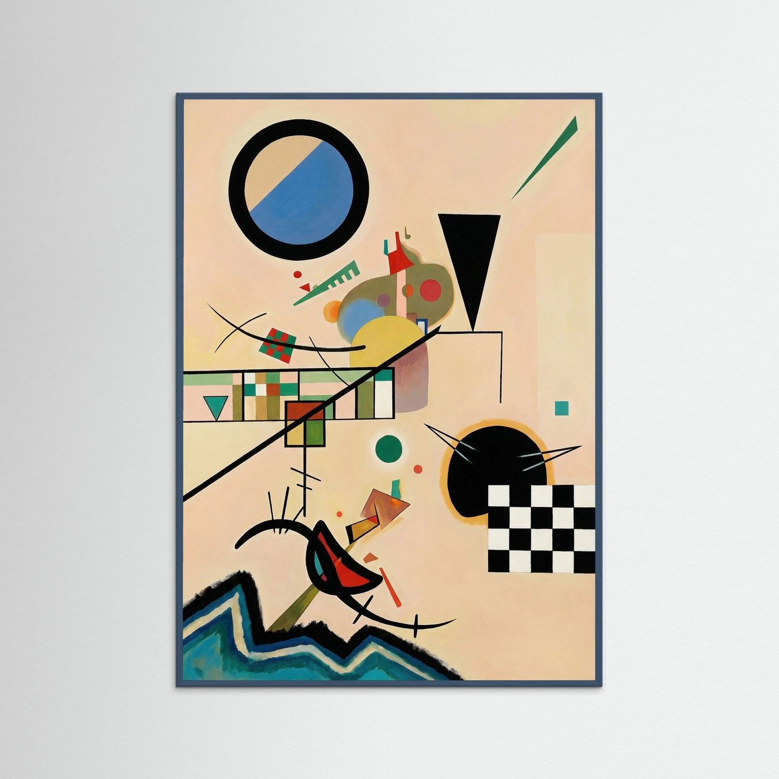 Teal Wood Abstract Rhythm