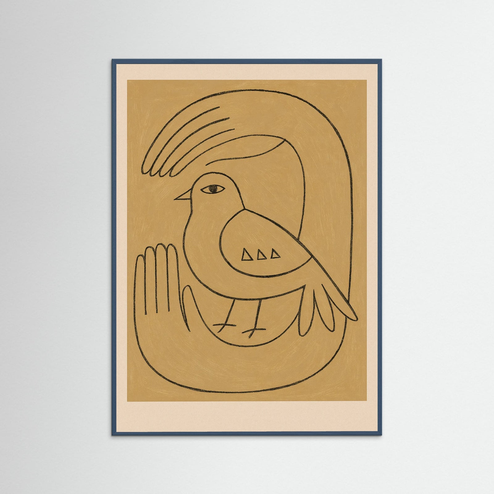 Teal Wood Abstract Silhouette