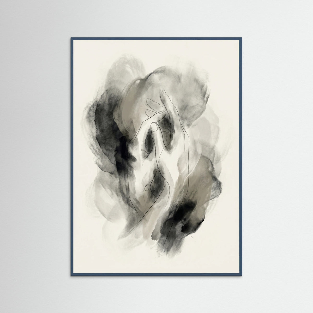 Teal Wood Abstract Silhouette