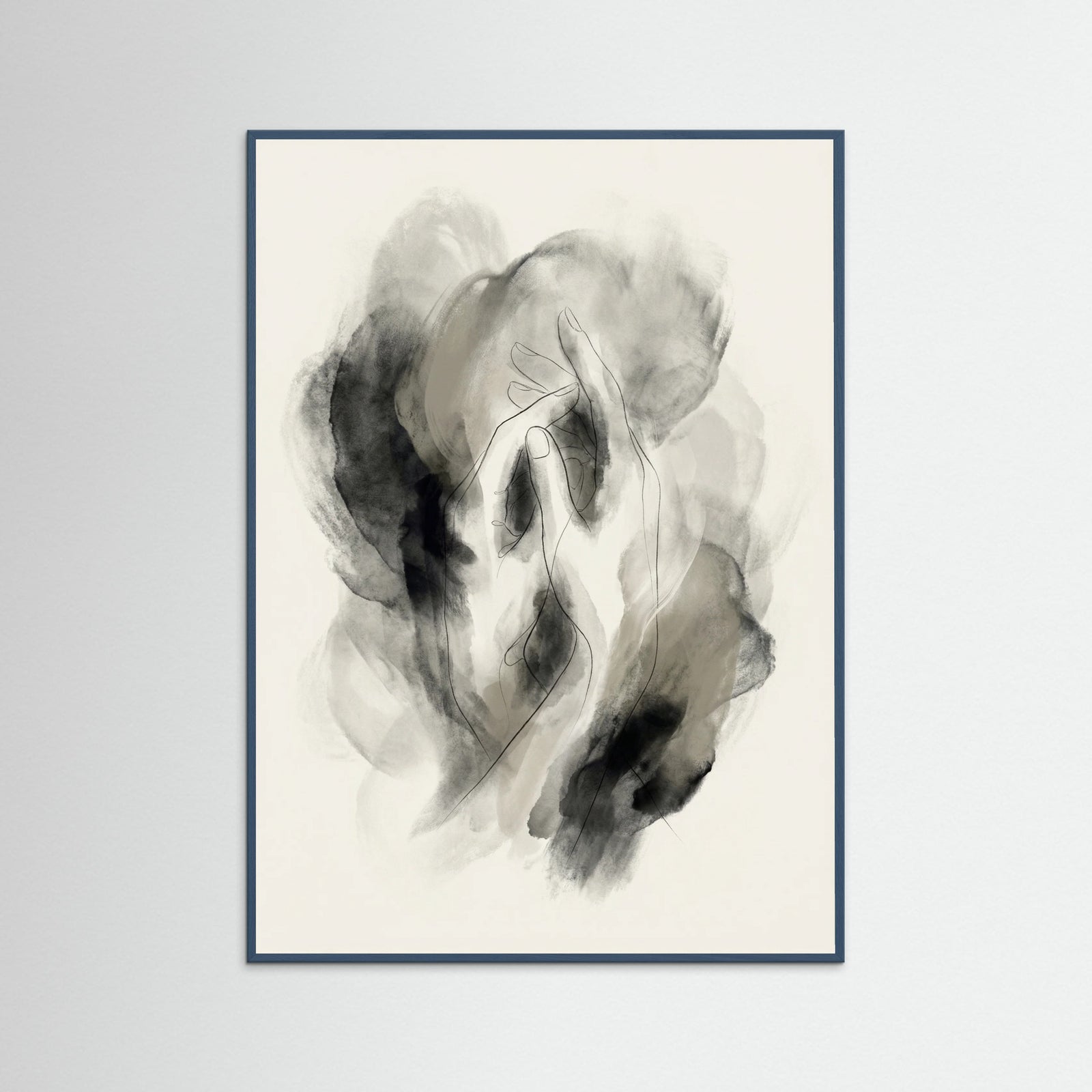 Teal Wood Abstract Silhouette