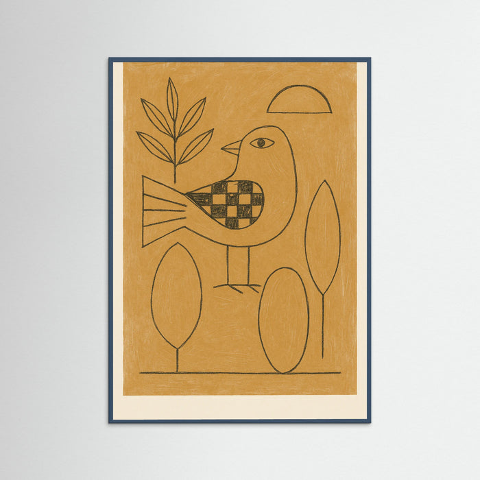 Teal Wood Abstract Sitting Figure