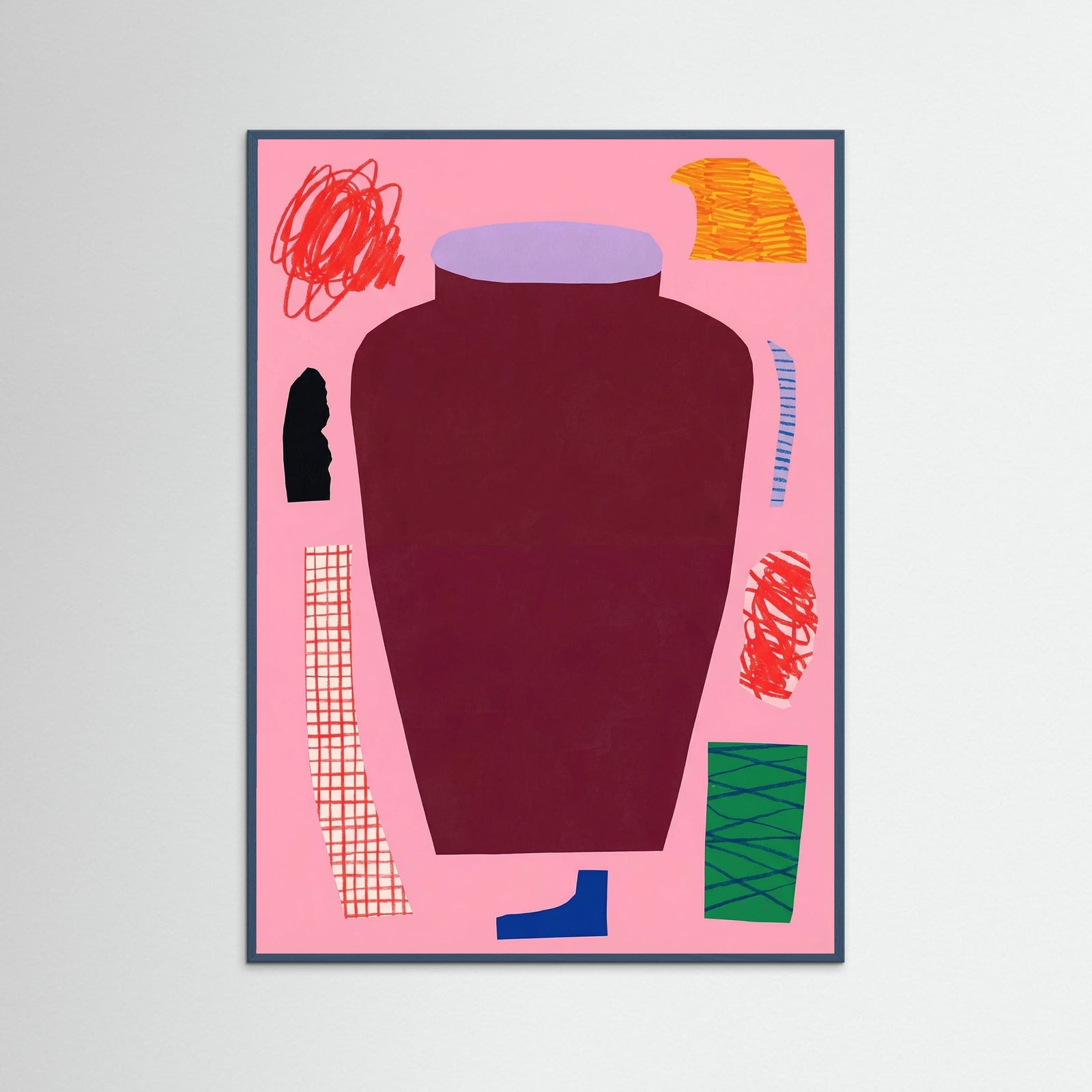 Teal Wood Abstract Vessel Forms