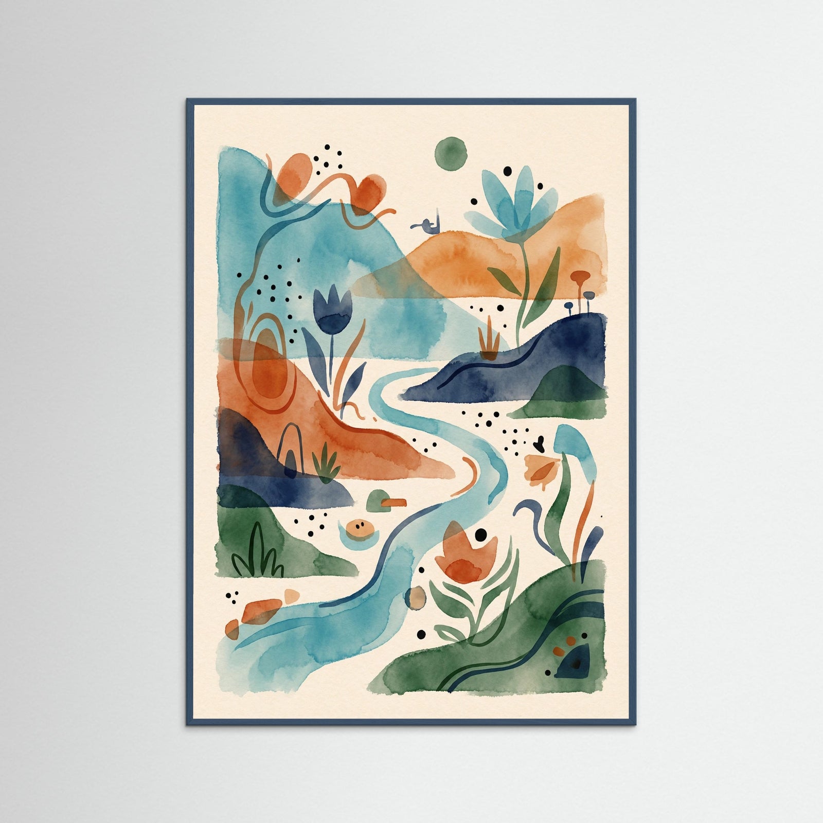 Teal Wood Abstract Vessel