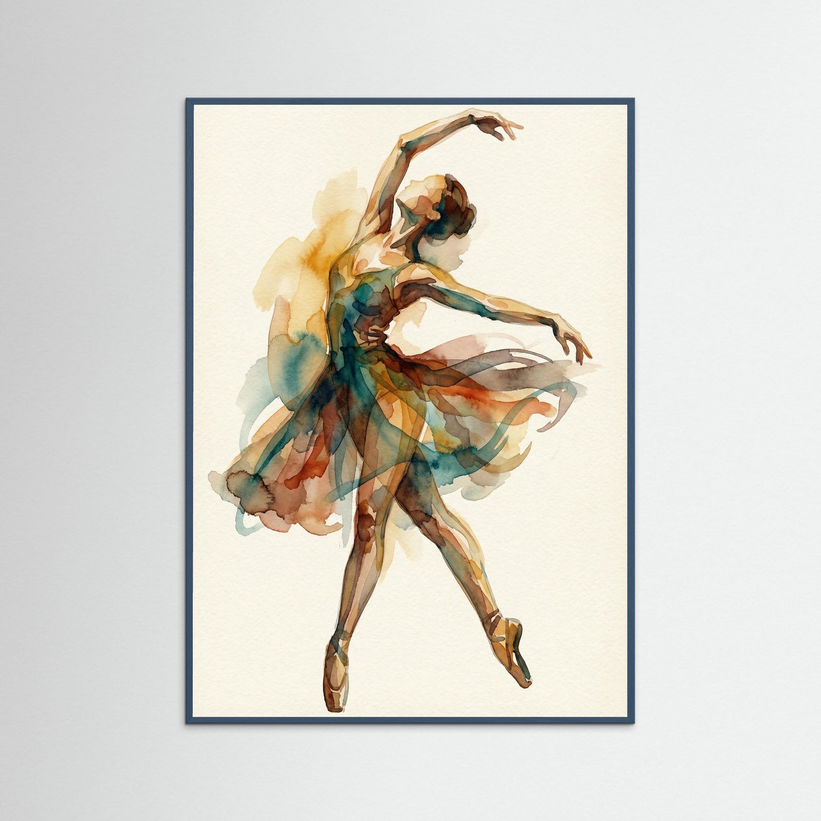 Teal Wood Abstracted Form