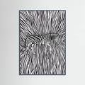 African Zebra striking camouflage -juliste – juliste ja taidepainatus