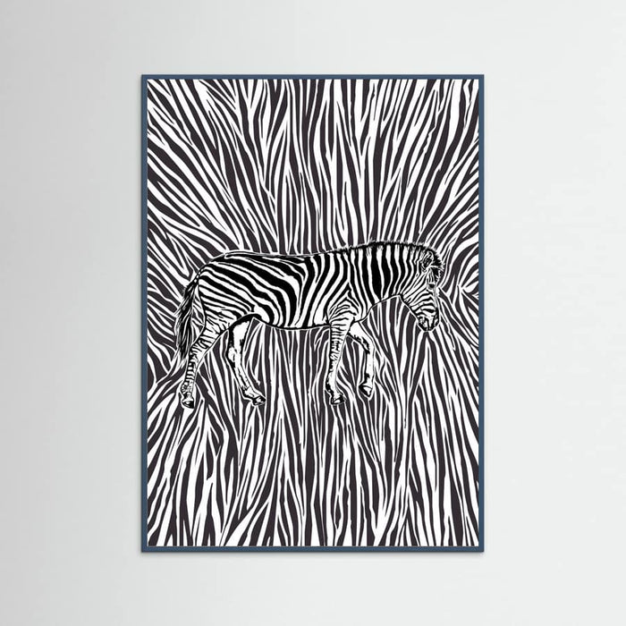 African Zebra striking camouflage -juliste – juliste ja taidepainatus