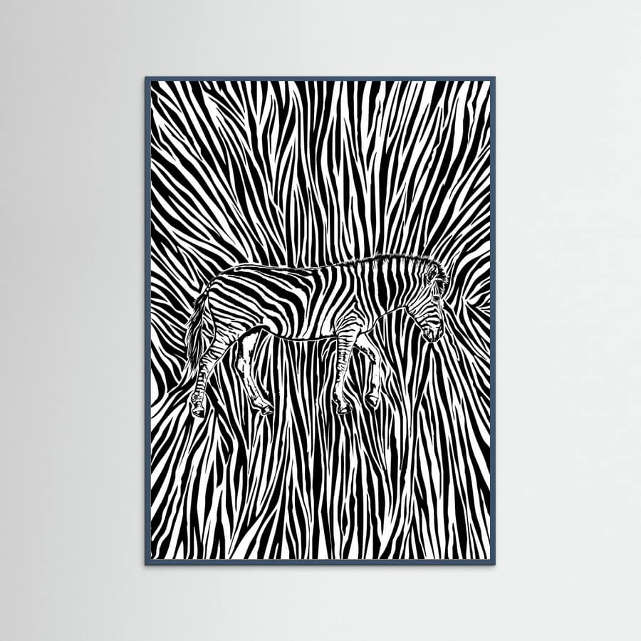African Zebra striped camouflage -juliste – juliste ja taidepainatus