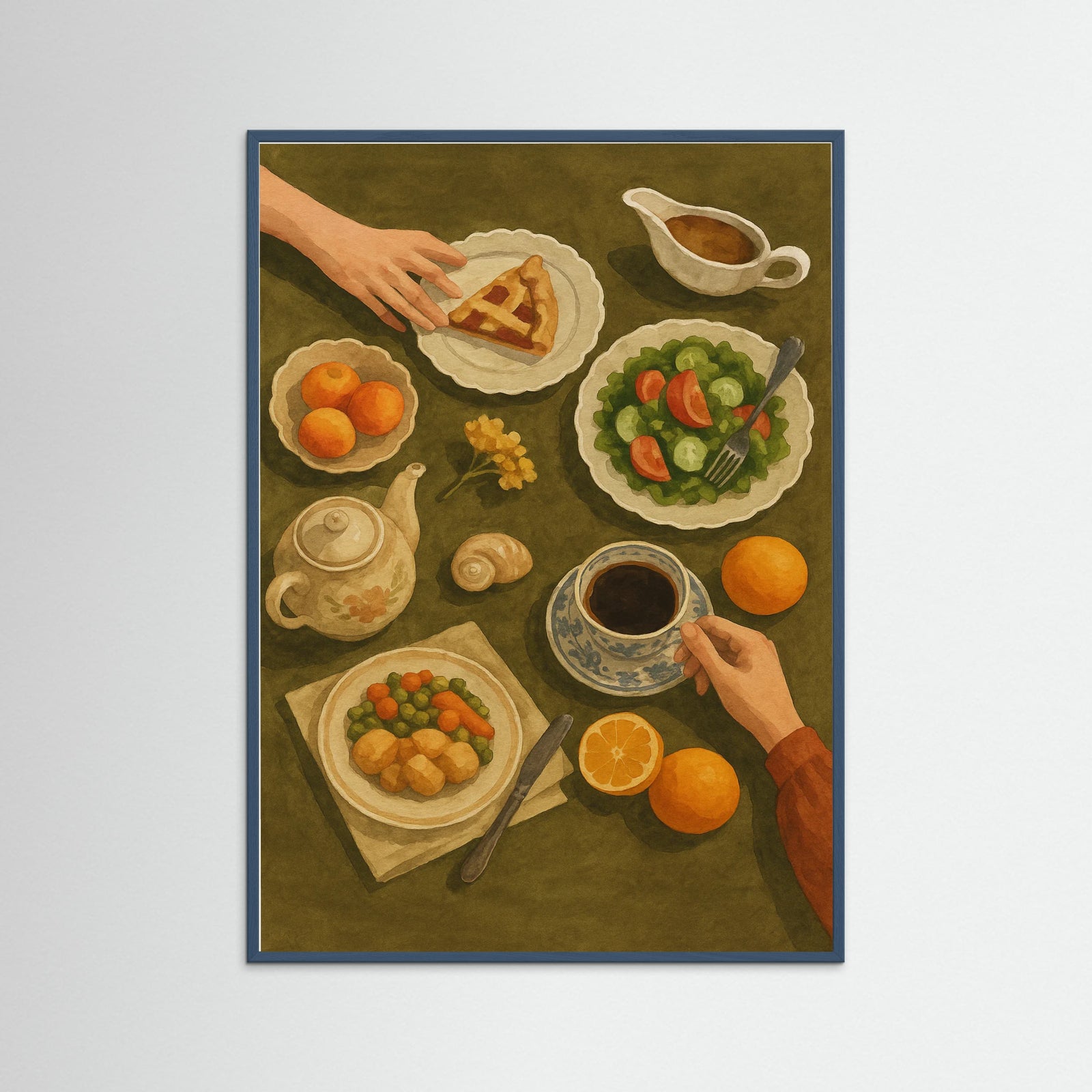 Teal Wood Afternoon Tea Time