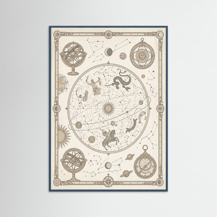 Teal Wood Aged World Atlas
