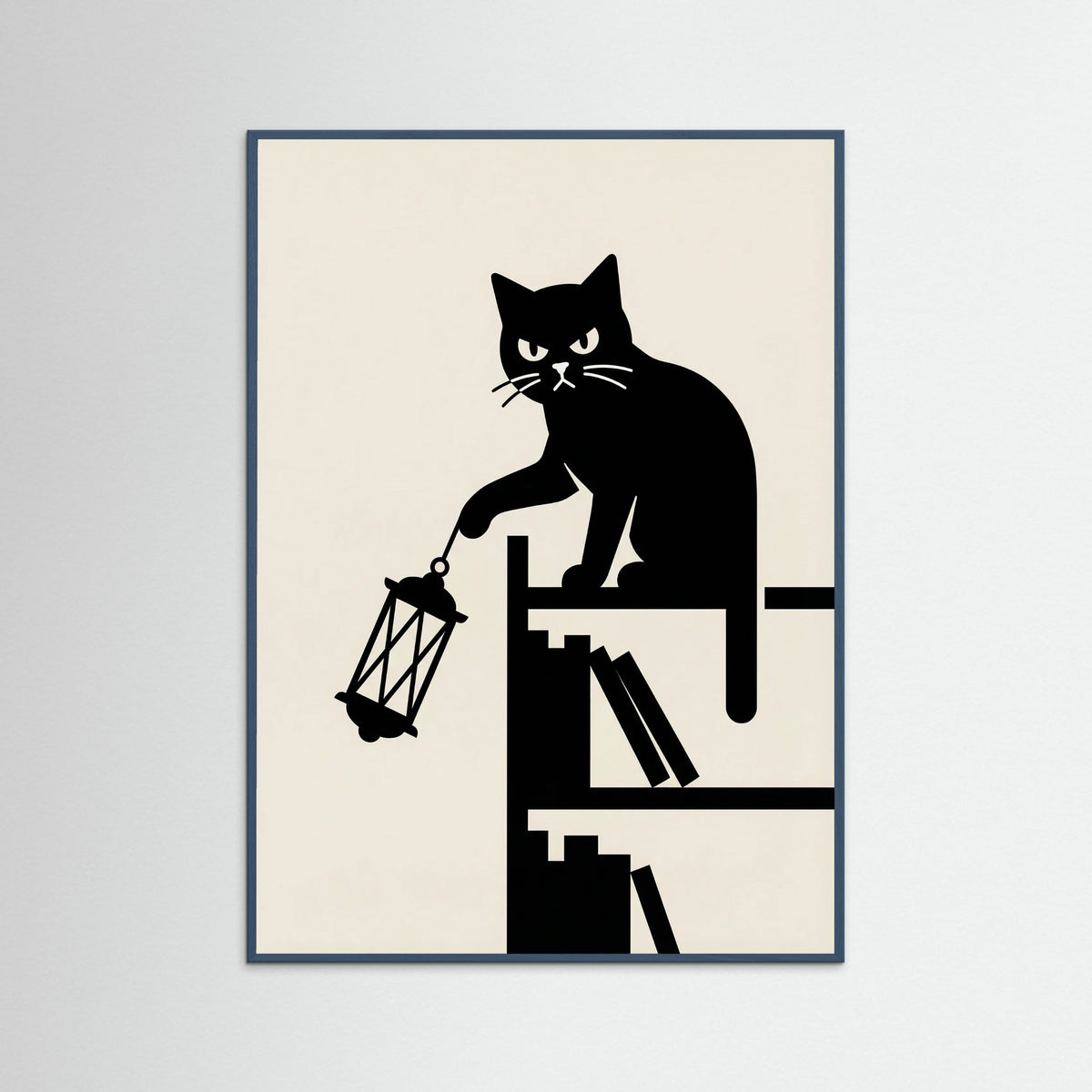 Teal Wood Angry Neko