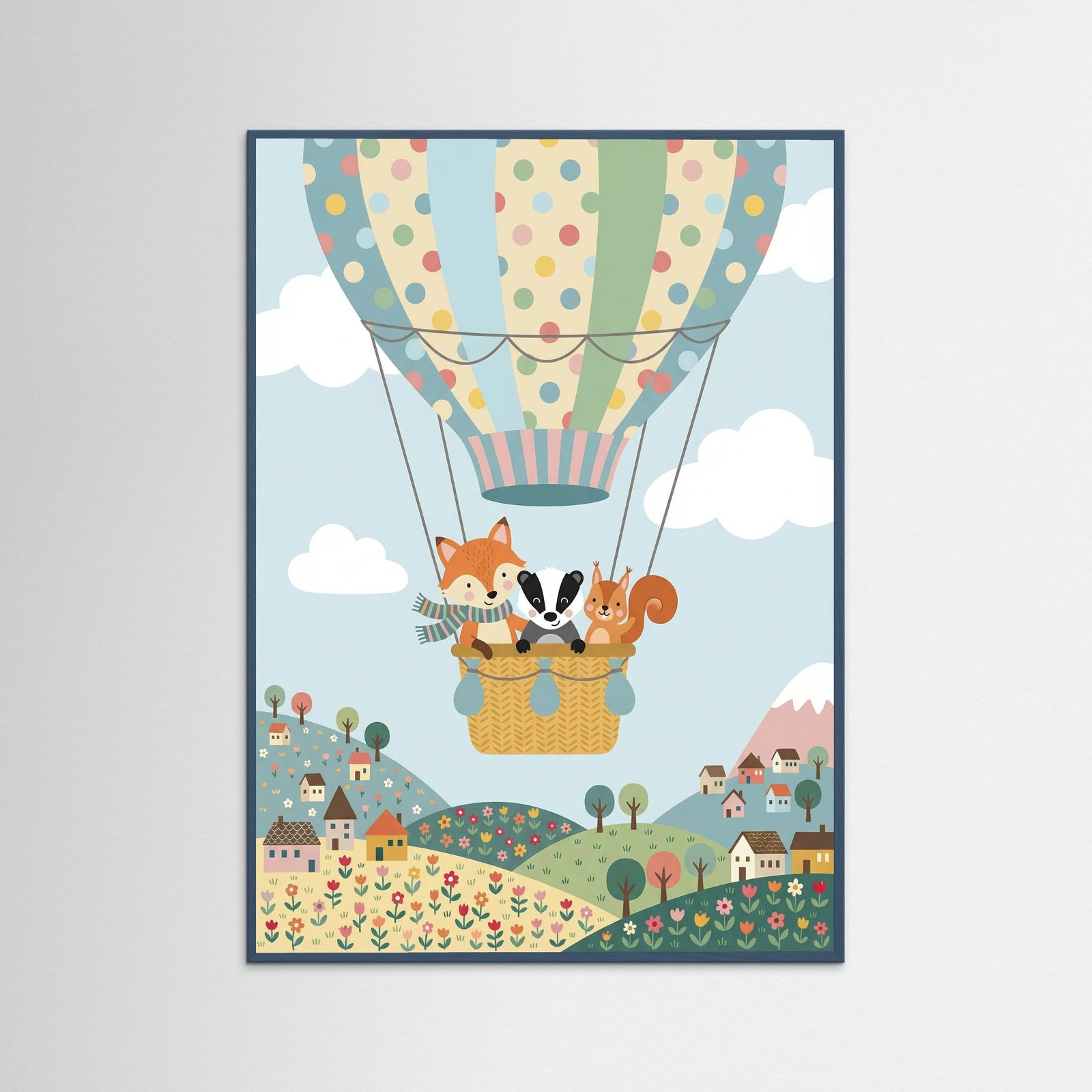 Teal Wood Animal Adventure Train